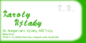 karoly ujlaky business card
